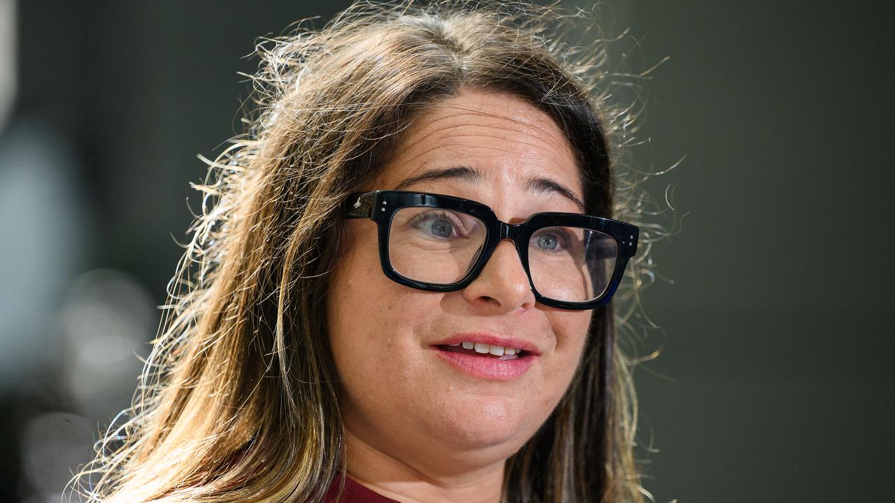 Natalie Levy after giving evidence at the Royal Commission in Sydney