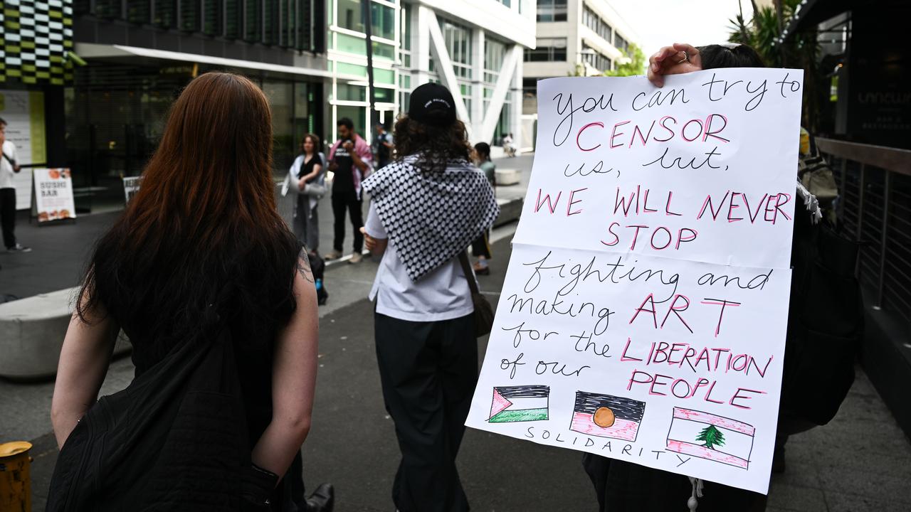 Venice Biennale protesters in Sydney