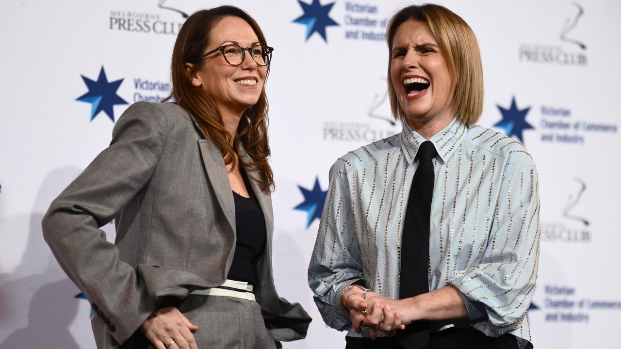 Jaclyn Symes with Victorian Chamber of Commerce CEO Sally Curtin