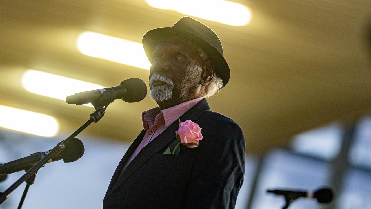 Kinship grandfather Robin Japanangka Granites speaks in Alice Springs