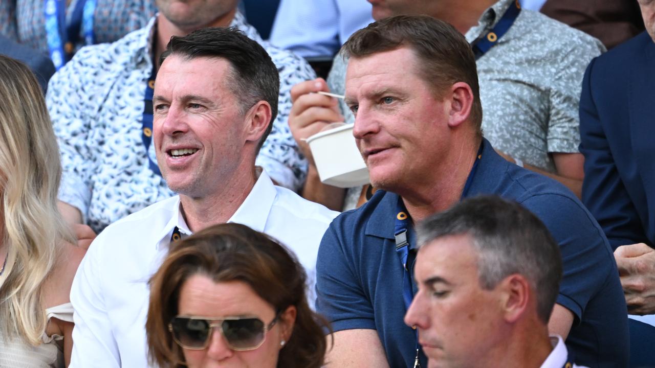 Brisbane premiership teammates Craig McRae and Michael Voss