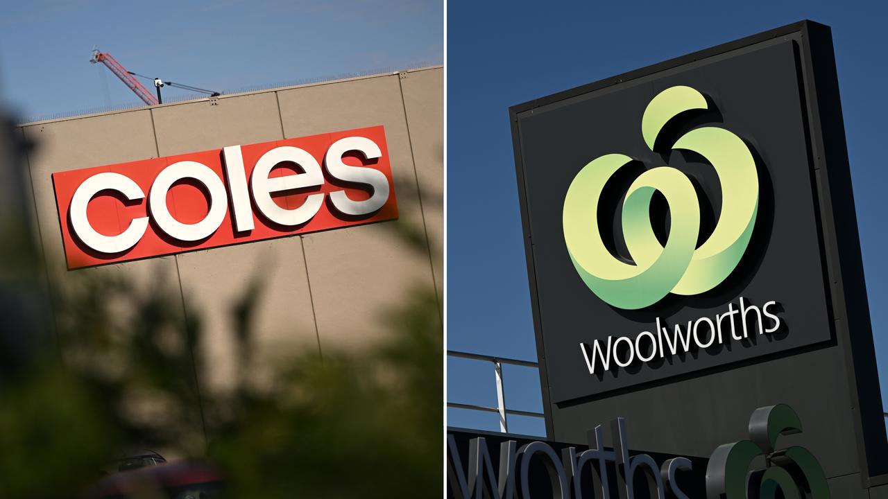Supermarket signages (file)