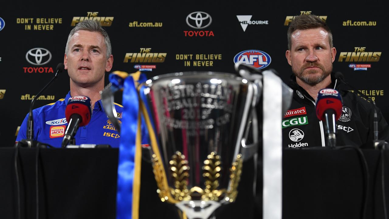 (L-R) Adam Simpson and Nathan Buckley.