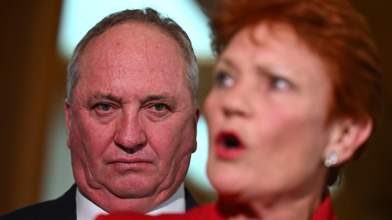 Barnaby Joyce and Pauline Hanson