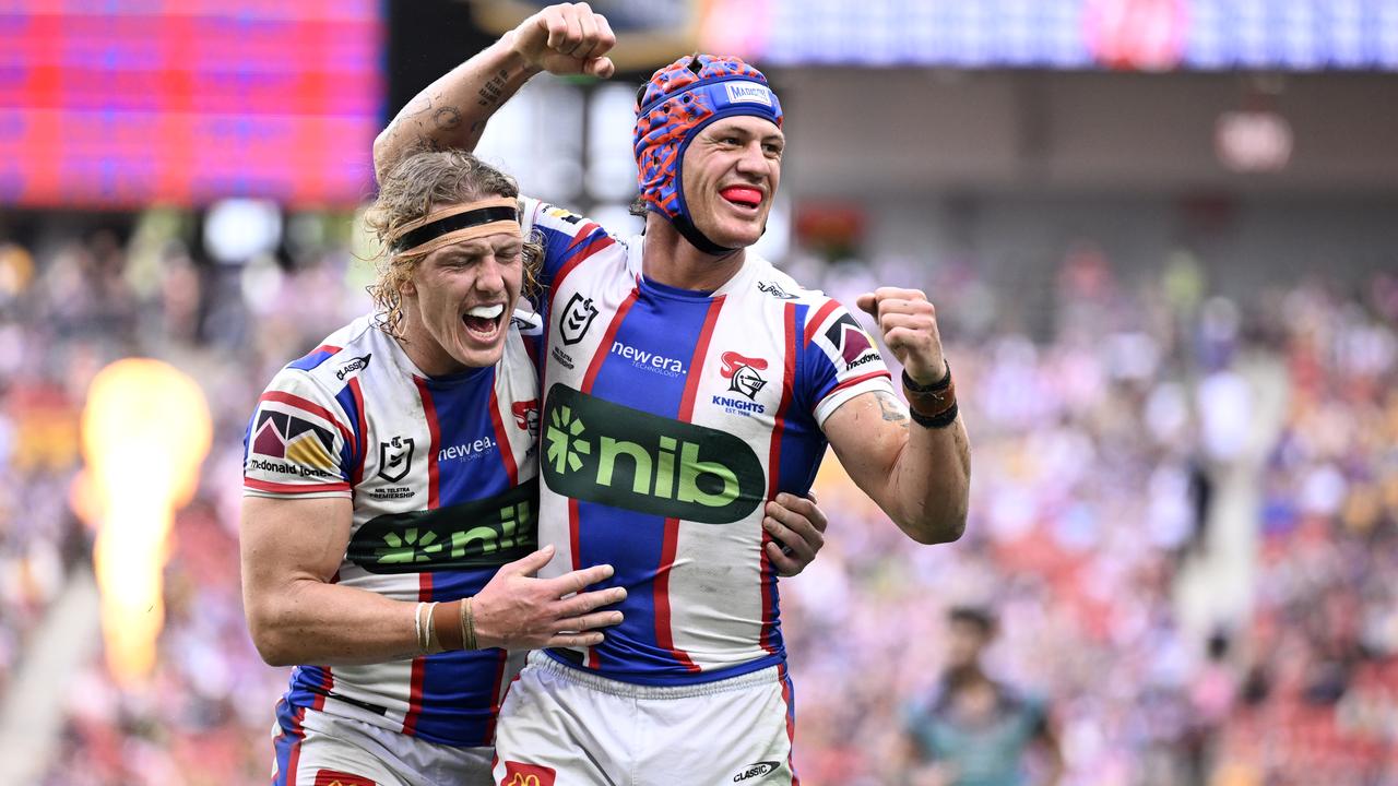 Fletcher Sharpe and Kalyn Ponga.