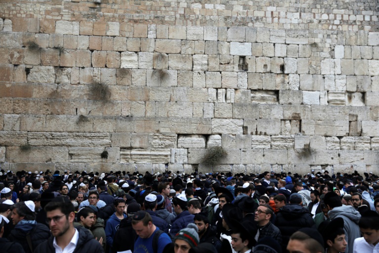 Israel rabbis lead prayers for rain at Western Wall